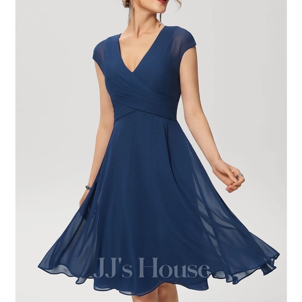 JJs House Elegant Navy Blue Dress